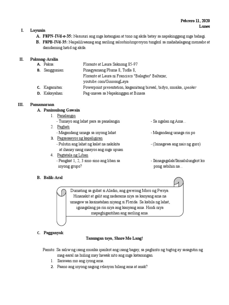 I. Layunin | PDF