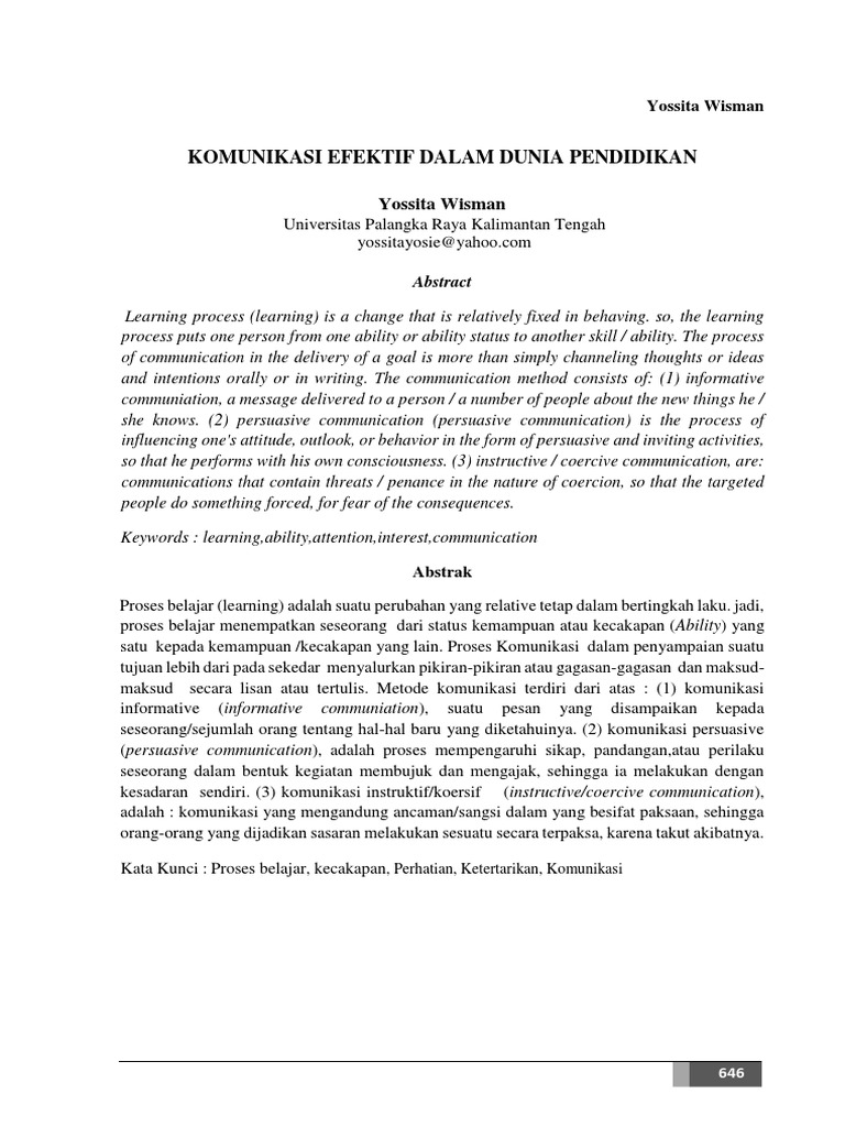 Jurnal Komunikasi Yang Efektif PDF