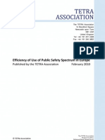 Efficiency of Use of Public Safety Spectrum in Europe: Published by The TETRA Association February 2010