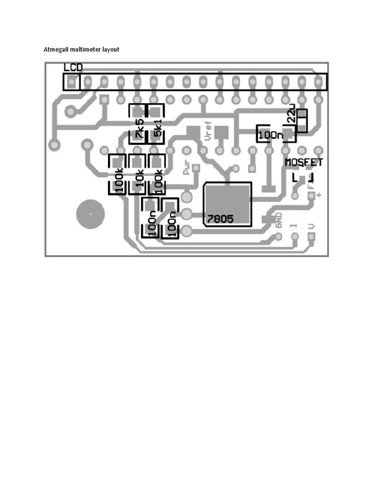 Atmega8 Multimeter Layout PDF
