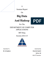 Seminar Report On Bigdata and Hadoop