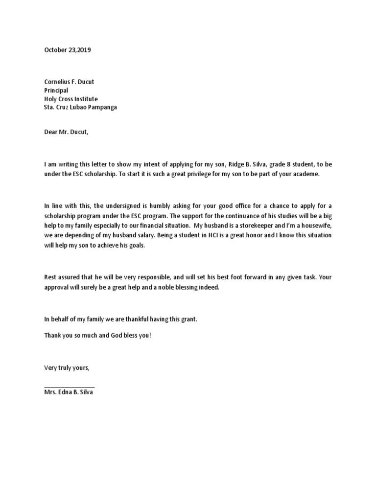 Letter Of Intent Esc Pdf