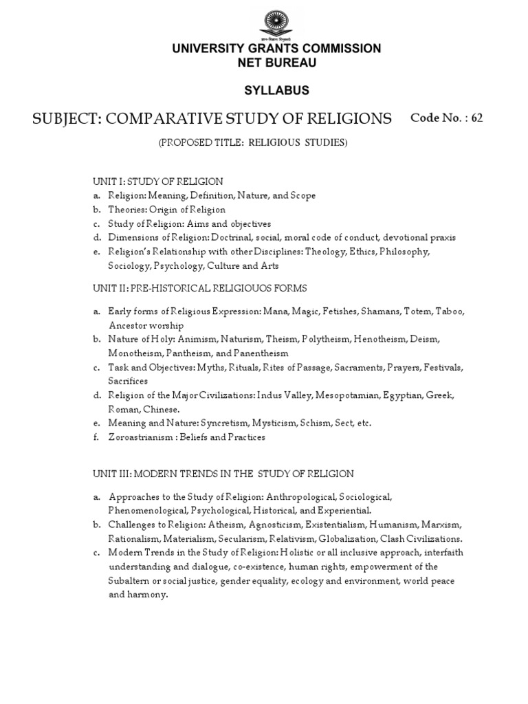 Comparative Study Religions | PDF Studies |