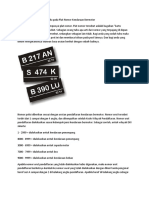 Plat Nomor Kendaraan Bermotor