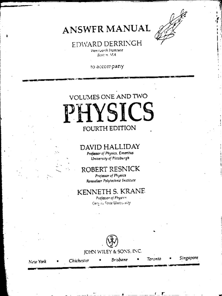 Resnick Answers Vol 1 and 2