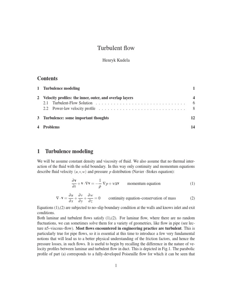 Turbulent Flow Modelling PDF | PDF | Turbulence | Fluid Dynamics