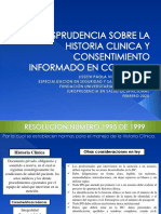 Jurisprudencia Sobre La Historia Clinica y Consentimiento Informado