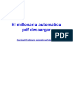 El Millonario Automatico PDF Descargar