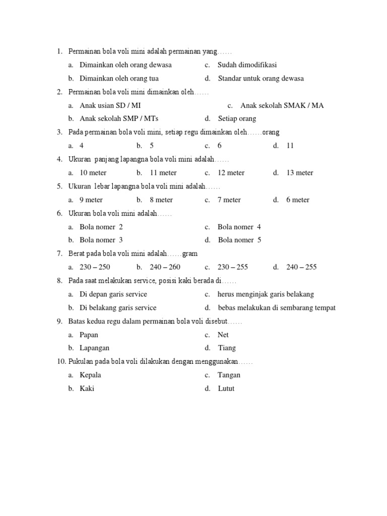 Soal Kelas 4 | PDF