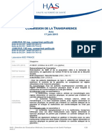 Commission de la transparence HAS 2015