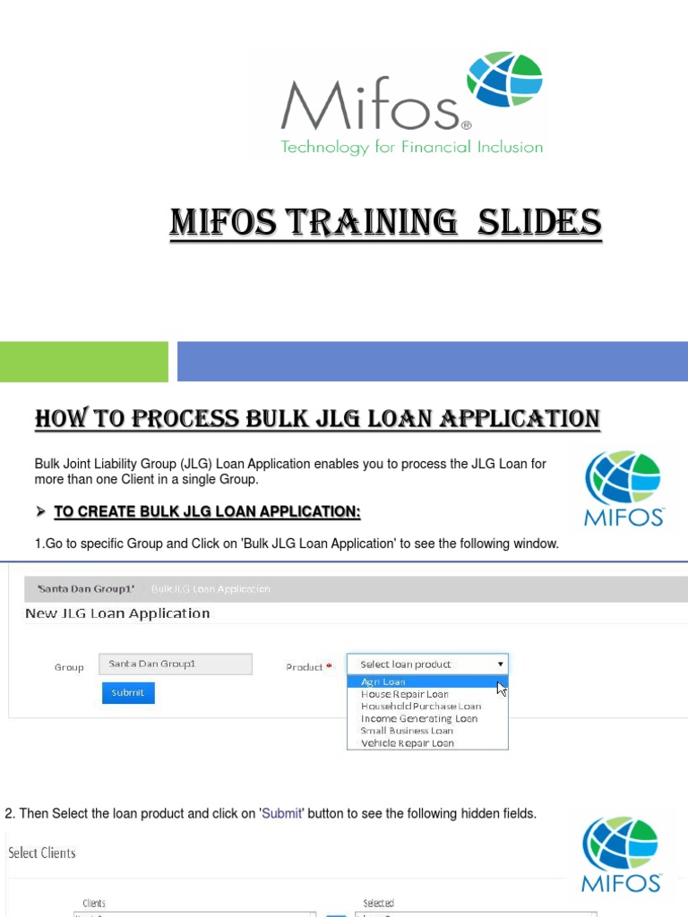 How To Process Bulk JLG Loan Application PDF Nominal Interest Rate