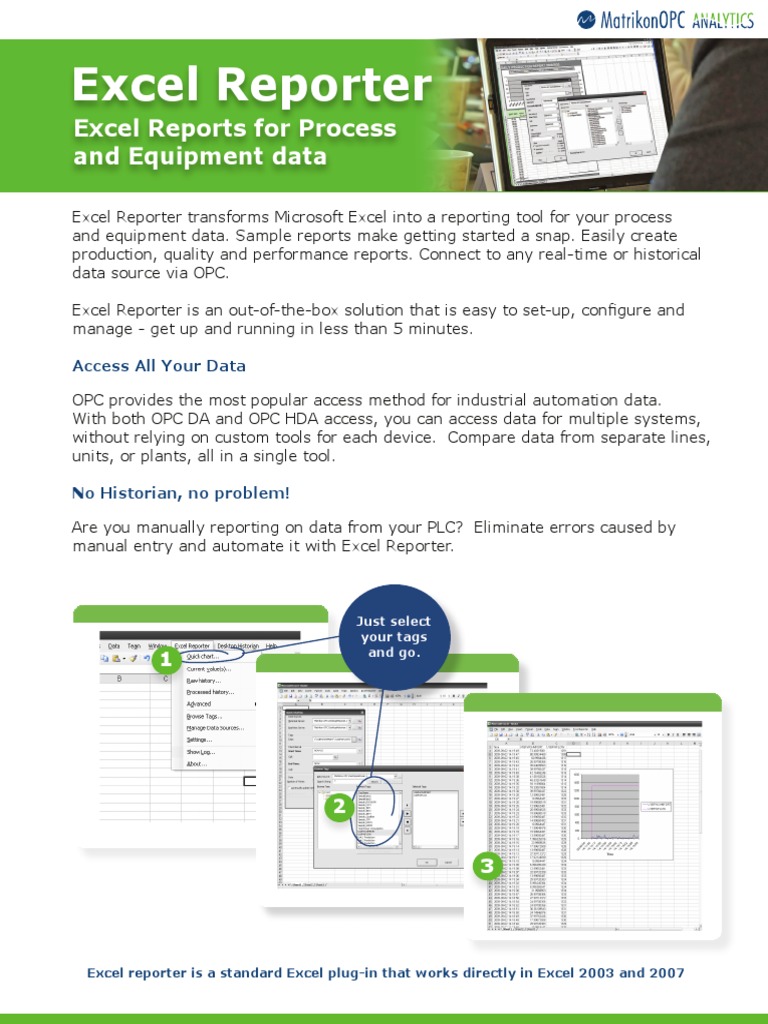Excel Reporter Datasheet