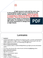 Question 2 Ans Explain The Term Luminaire, Any 3 Types of Internal Luminaire