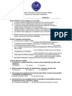 Universidad Autónoma de Santo Domingo Examen Claribel