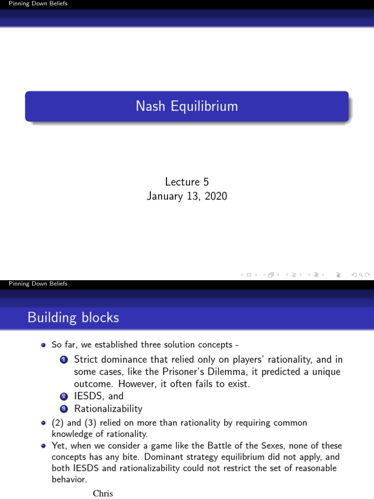 Nash Equilibrium in Game Theory | PDF | Economic Equilibrium ...