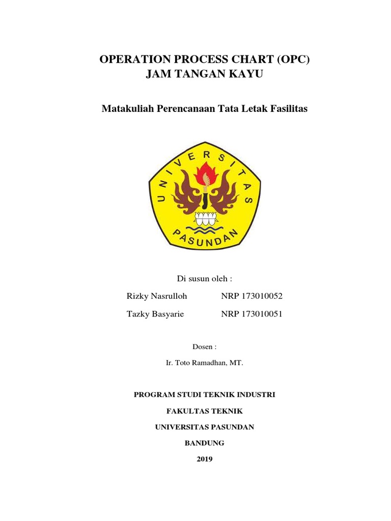 OPERATION PROCESS CHART Jam Tangan | PDF