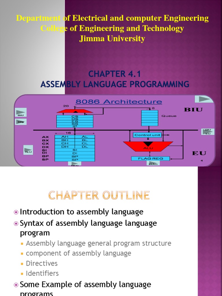 Chapter 4.11 Introduction To Assembly Language | PDF | Assembly ...