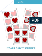 Heart Table Runner Pattern