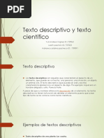 Texto descriptivo y texto científico