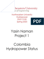 Hydropower Status Colombia Draft