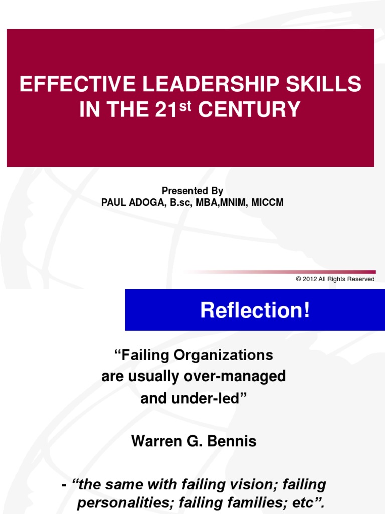 Effective Leadership Skills in The 21ST Century PDF Leadership
