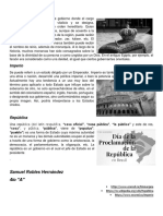 Formas de gobierno: Monarquía, Imperio y República