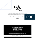 CSEC Geography syllabus