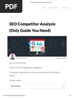 SEO Competitor Analysis (Only Guide You Need)