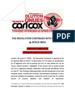 Carl Cox Pr the Revolution Continues - LINE UP CONFIRMED 20100603 FOEM
