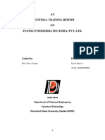 Industrial Training Report on Panoli Intermediates Pvt Ltd