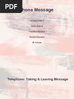 Phone Message Bahasa Inggris
