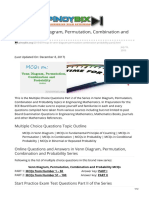 MCQs in Venn Diagram Permutation Combination and Probability Part II