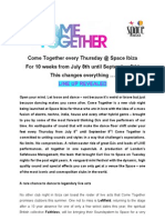 Come Together at Space Ibiza Line Up Revealed 20100707