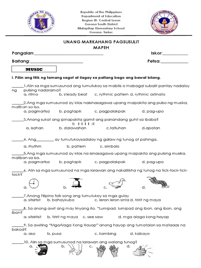 MAPEH 1ST New | PDF
