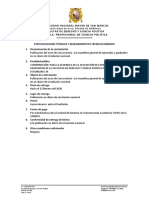 formatio de especificaciones tecnicas TDR publicacion