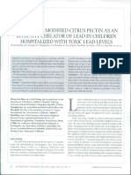 The Role of Modified Citrus Pectin As An Effective Chelator of Lead in Children Hospitalized With Toxic Lead Levels