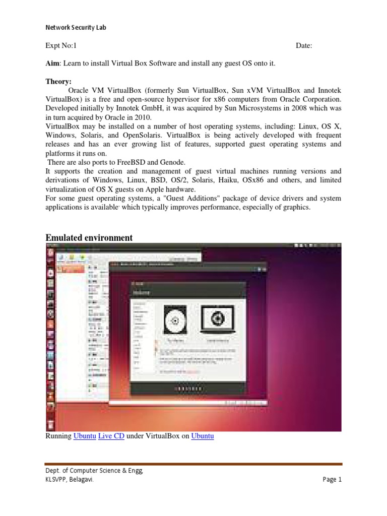 Network Security Lab Manual Draft PDF Port Networking