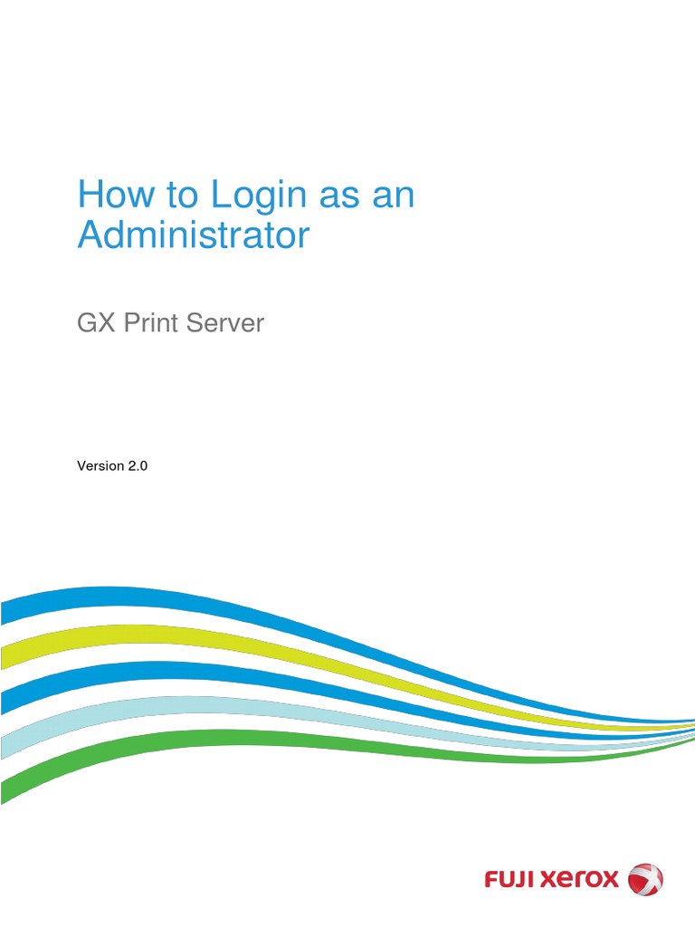 Admin Login Guide for GX Print Server | PDF | Computers