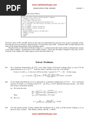 D J Solved Diode Problems 60 Electrical Network Diode