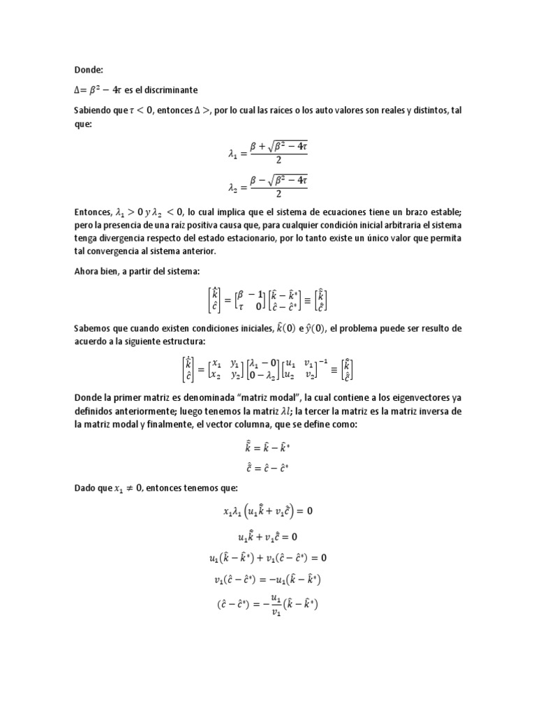Modelo de Ramsey PDF Matriz (Matemáticas) Ecuaciones