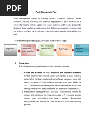 Patch Management Plan