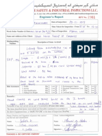 Lifting beam inspection report