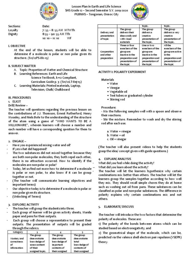 Identifying Polar and Nonpolar Molecules | PDF | Chemical Polarity ...