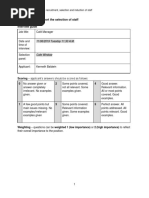 BSBHRM405 Support The Recruitment, Selection and Induction of Staff - Assessment 2