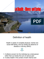 Concepts of Health - Illness