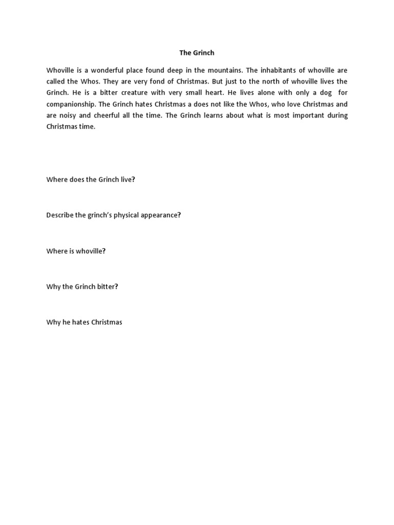 The Grinch | PDF