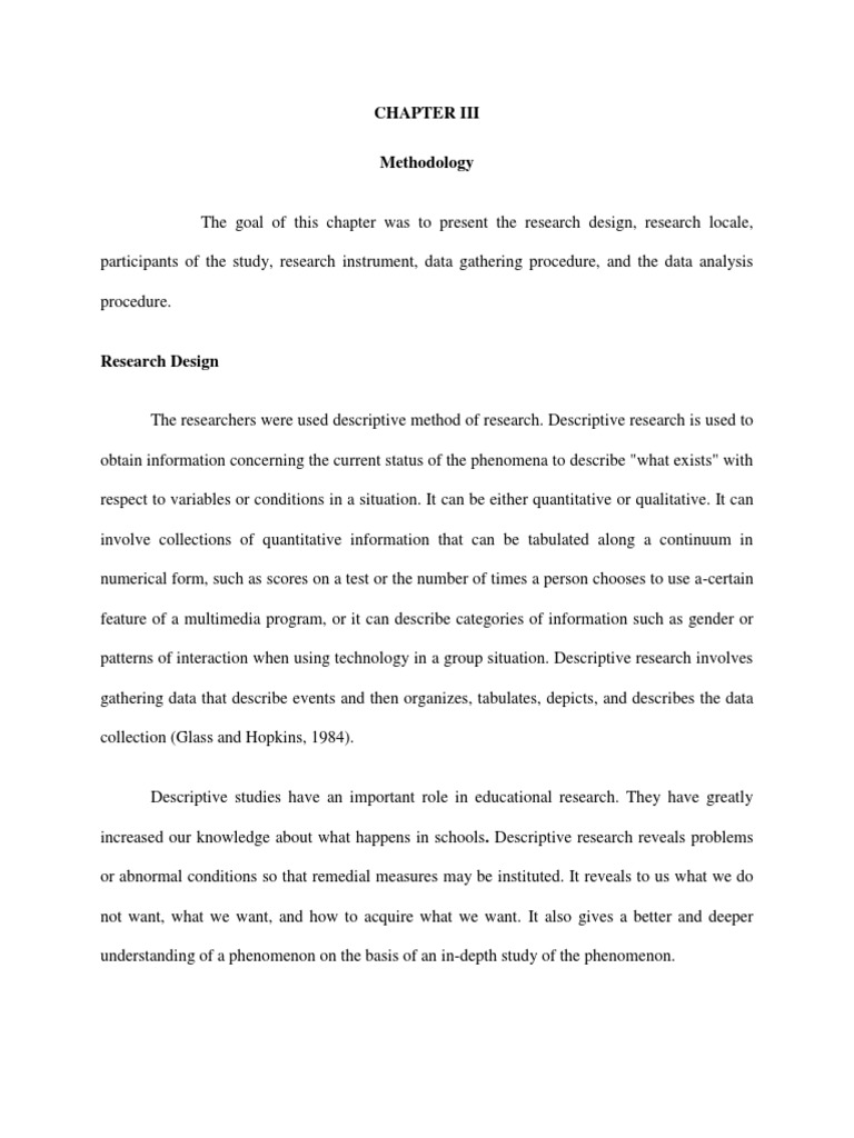 Chapter 3 Methodology Pdf Survey Methodology Quantitative Research