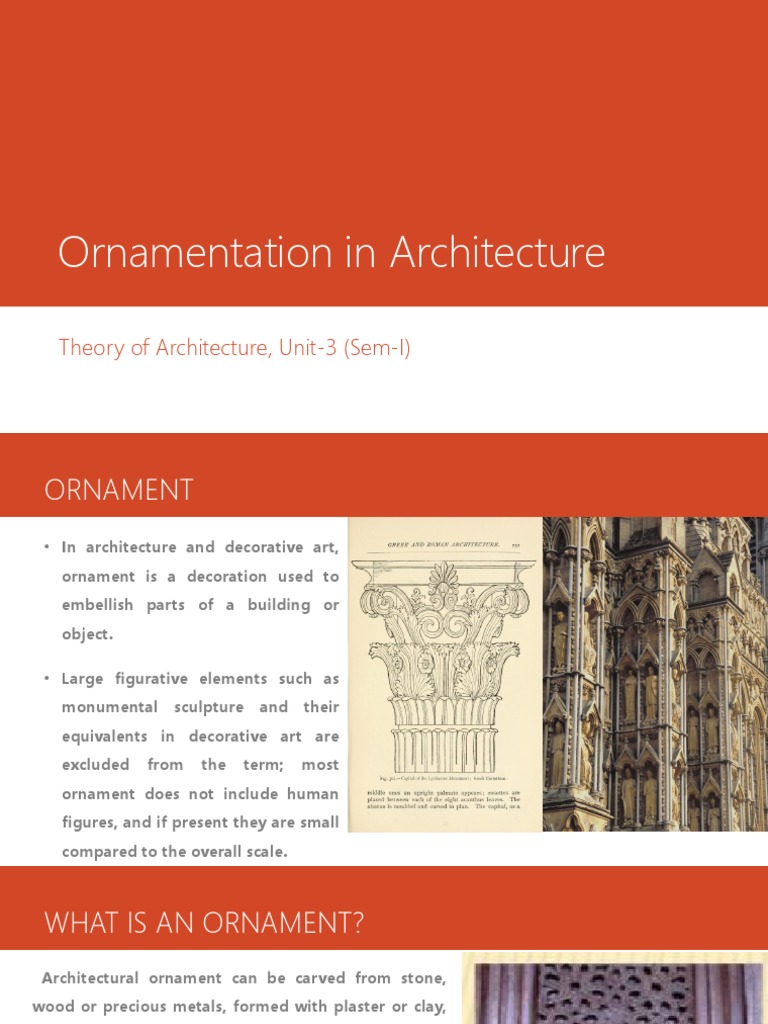 Ornamentation in Architecture PDF Ornament (Art) Art Criticism