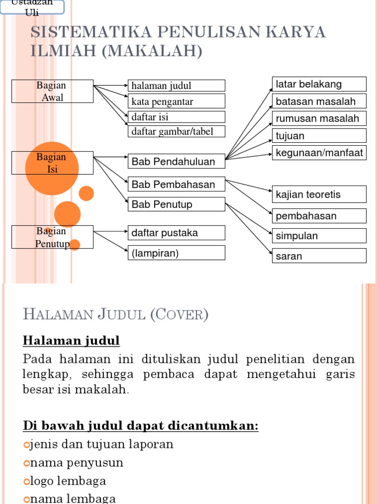 Sistematika Penulisan Karya Tulis Ilmiah Xi