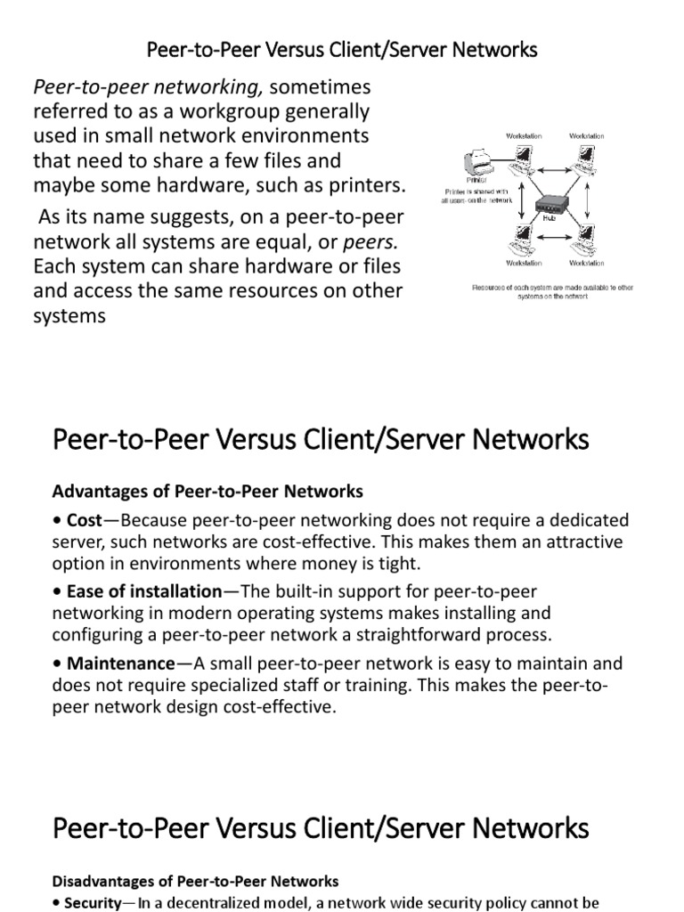 Peer-to-Peer Versus Client | PDF | Server (Computing) | Peer To Peer